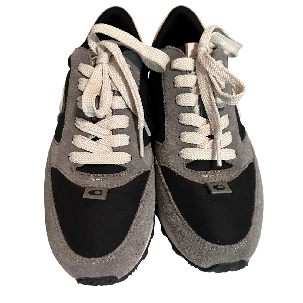 COACH Runner Non Tech Athletic Women Sneakers, Size 5.5 B Gray Black shoes - Picture 2 of 9